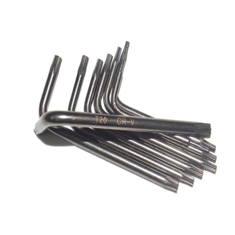 T5 T7 T8 T9 T15 T20 Hex Torx Wrench Set Portable Easy to Carry Hex Key Green High Hardness L Type Screwdriver Hand Tools
