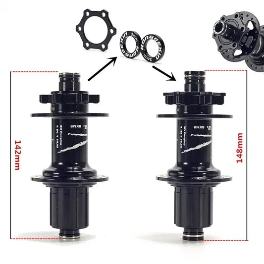 Bicycle 15x100mm To 110mm 12x142mm To 148mm Boost Hub Adapter Set Conversion Kit
