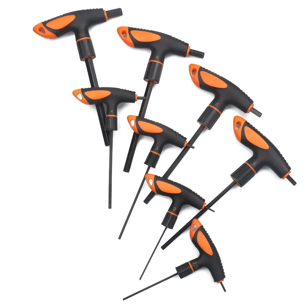 T Handle Allen Wrench Set Metric, Thandle Tee Handle Allen Hex Key Set, 2 2.5 3 4 5 6 8 10mm,8 Pcs HeavyDuty Excellent Set
