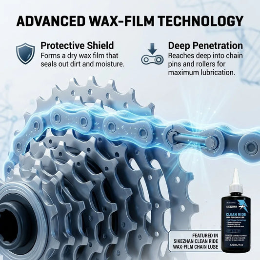 120ml Bike Chain Lube, Wax-Based Bicycle Lubricant for MTB & Road Bike, Anti-Rust, Reduces Wear, Quiet Smooth Ride & Repels Dirt