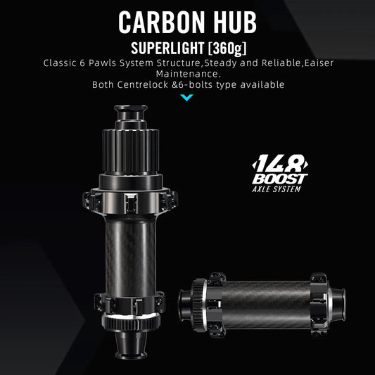 RYET MTB Carbon Hubs 6 Pawls 148MM 10/11/12 Speed Bicycle Hub HG MS XD