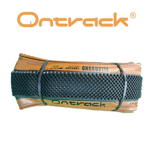 GRAVEL BIKE 700X40C 700X45C 60TPI KEVLAR FOLD TUBELESS READY TIRE BROWN WALL ONTRACK ALLAROUND