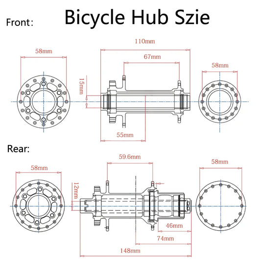 TANKE MTB BOOST 148 Bicycle Hubs 120 Click 6 Claws Bearing 32H 28H HG XD MS Disc Brake Micro Spline 8 9 10 11 12 Speed