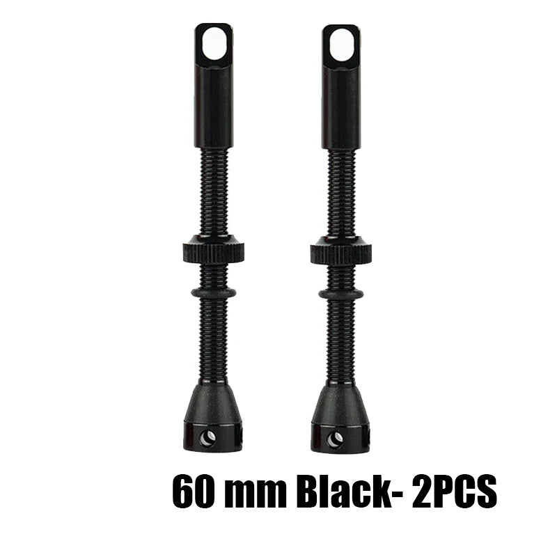 2pcs Bike Tubeless Valve Stem 40mm 44mm 60mm with Integrated Presta Valve Core Removal Tool Cap For MTB Road Bicycle Tire Rim