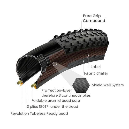 Continental Terra Trail 700x40C Road Bike 28‘‘ Gravel Tire Clincher System Puncture Protection 3/180 TPI Brown MTB Tubeless Read