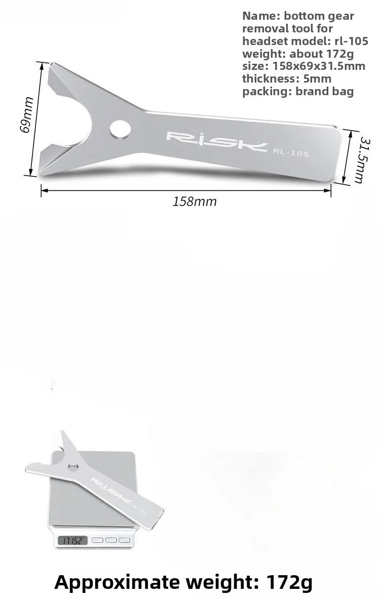 Bicycle Fork Headset Disassembly Tool Mountain Road Bike Bottom Race Removal Bottom Plug Remover Repair Service Tool