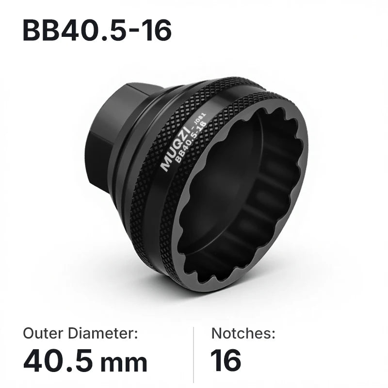 MUQZI Bottom Bracket Install Removal Tool 12/16-Notch Fits 39mm/40.5mm/44mm/45.6-46.6mm Outer Diameter BB Cups