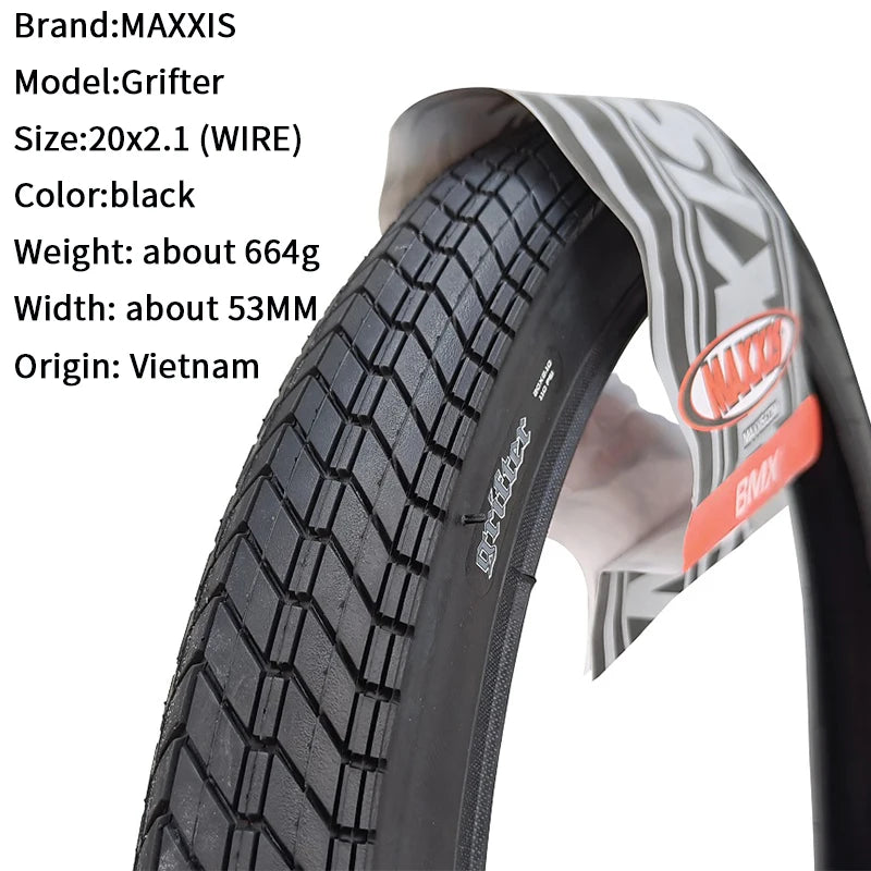 MAXXIS GRIFTER Stunt Bicycle Tyre, Foldable And Lightweight With Can Withstand High Tire Pressure And Double Rubber Technology.