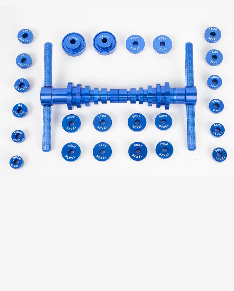 Bicycle Hub/Bottom Bracket Bearing Extractor Installation Press Set