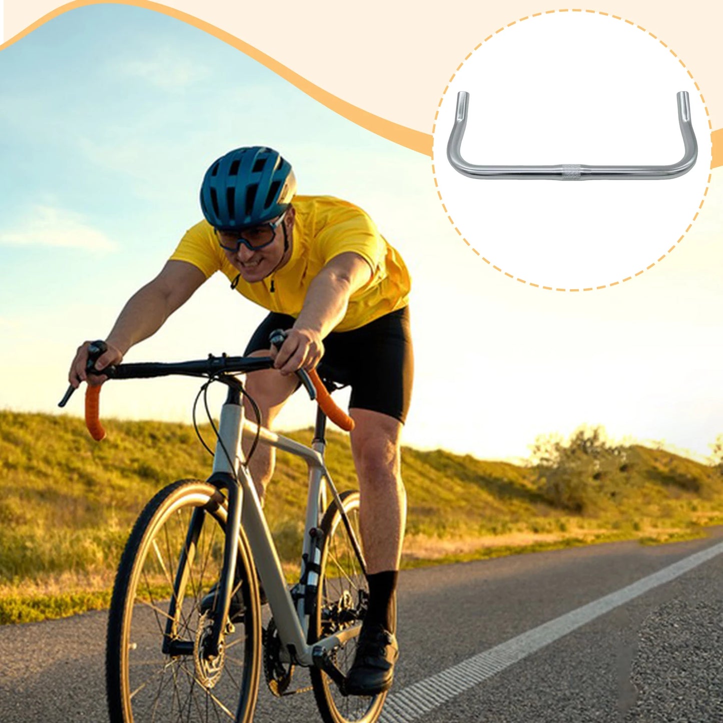 Aluminum Alloy Road Bike Handlebar Mountain Bike Handlebar Bike Bullhorn Bar for Mountain Bikes Road Bikes City Bikes