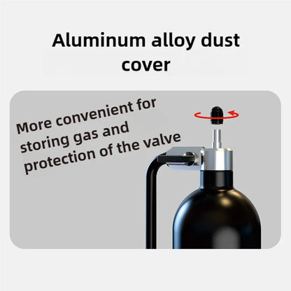 1.3L MTB Road Bike Tubeless Tire Inflator Tyre Air Booster Black Air bottle With Valve Gas Cylinder For Bike Tubeless 29" tire