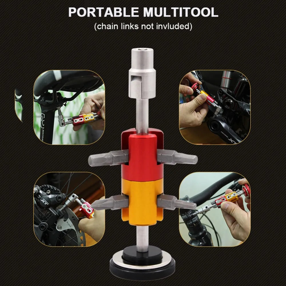 Steer Tube Tool Kit Hex Spoke Screwdrivers Tyre Lever Allen Wrench MTB Mountain Bike Multitool