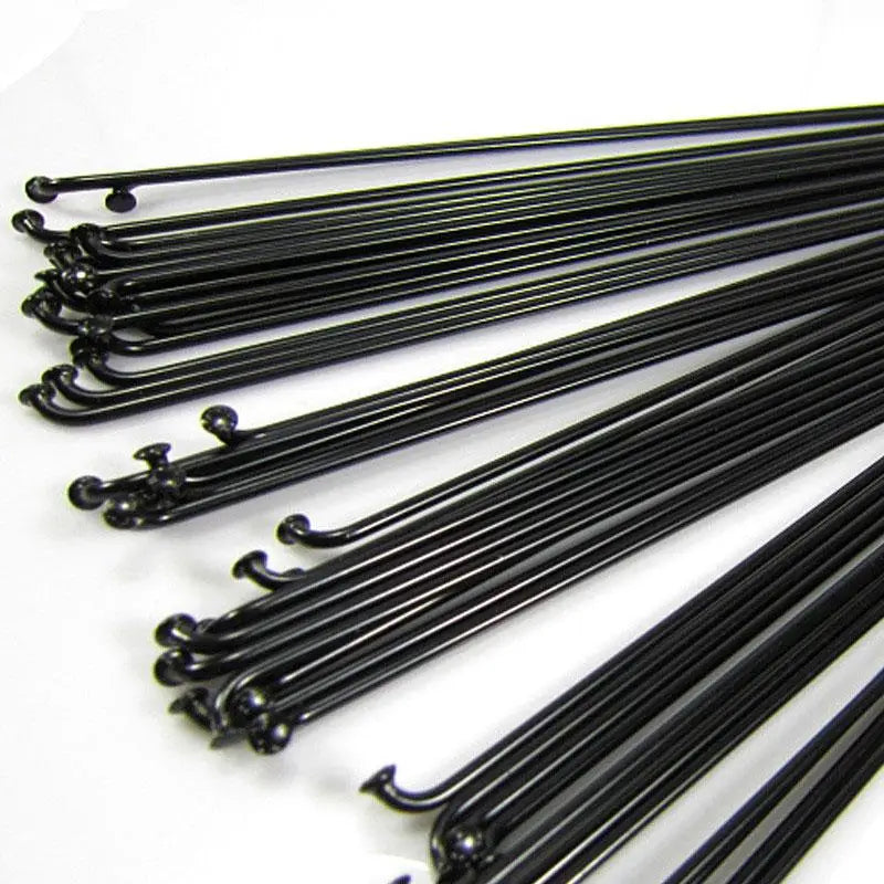 Stainless Steel Spokes for Bicycle, J Bend with Nipples, Good Quality, Bike 14G, 82mm-305mm, BK, 36Pcs,Customized Length