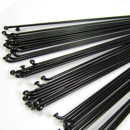 Stainless Steel Spokes for Bicycle, J Bend with Nipples, Good Quality, Bike 14G, 82mm-305mm, BK, 36Pcs,Customized Length