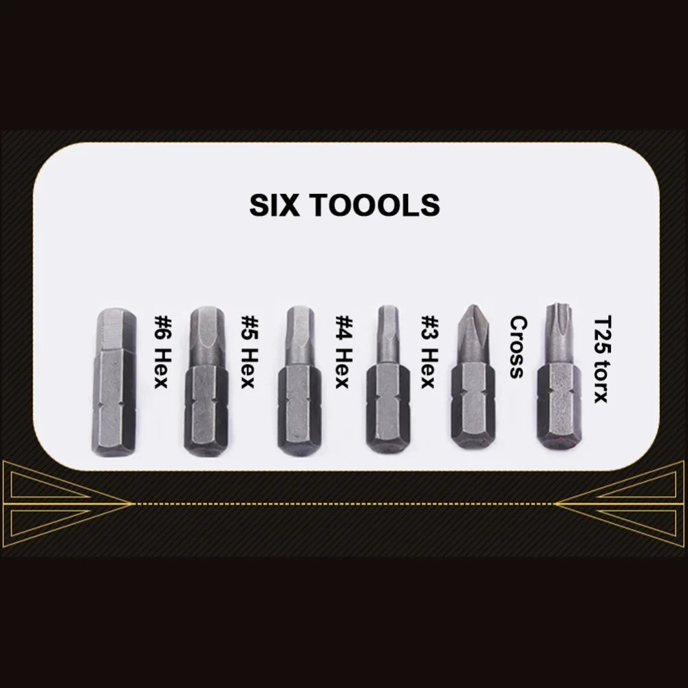 Steer Tube Tool Kit Hex Spoke Screwdrivers Tyre Lever Allen Wrench MTB Mountain Bike Multitool