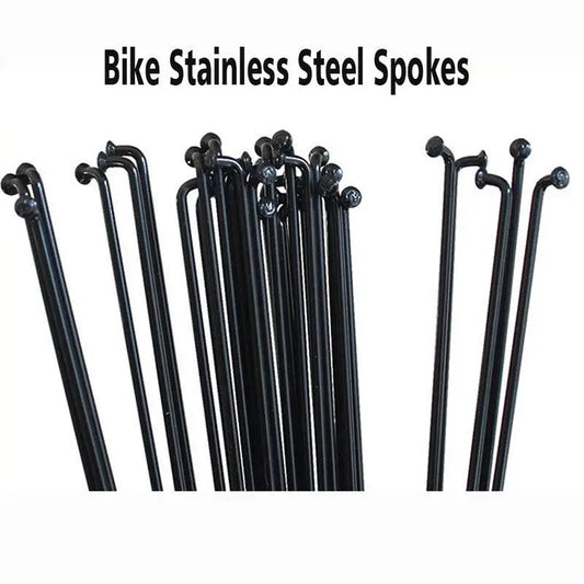 Stainless Steel Spokes for Bicycle, J Bend with Nipples, Good Quality, Bike 14G, 82mm-305mm, BK, 36Pcs,Customized Length