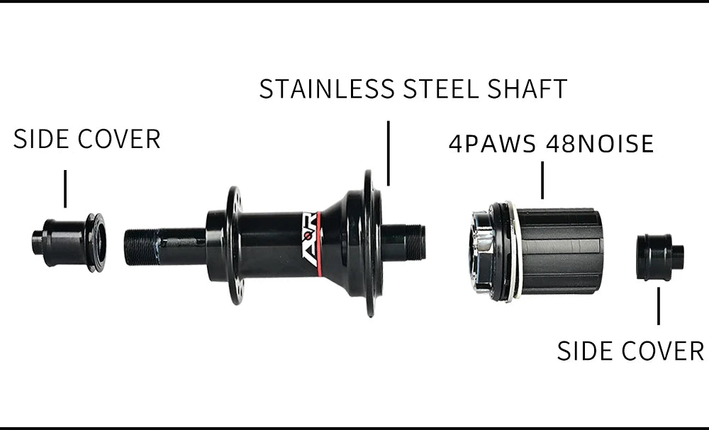 ARC Road Bike Hubs Rim Brake 4 Pawls 48 Clicks Front 100 Rear 130MM  20 24 Holes Ultralight 280g 8-11S