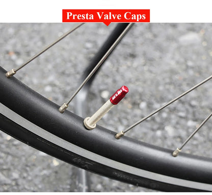 RISK 4 in 1 Bike Valve Core Wrench With 2 Presta Valve cap set Road Bicycle Valve Removal Tool Portable Repair Tools Accessories