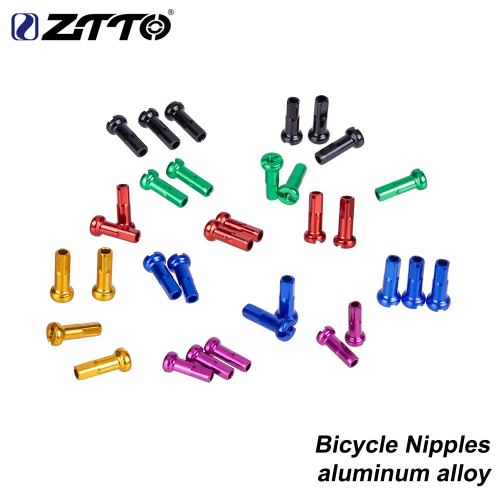 ZTTO 72pcs Nipples 14G 2.0 14mm 2.0mm Ultralight High strength alloy Colorful