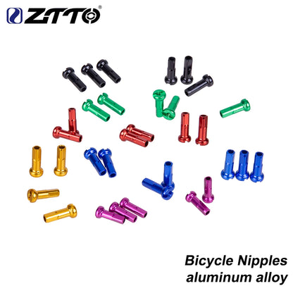 ZTTO 72pcs Nipples 14G 2.0 14mm 2.0mm Ultralight High strength alloy Colorful