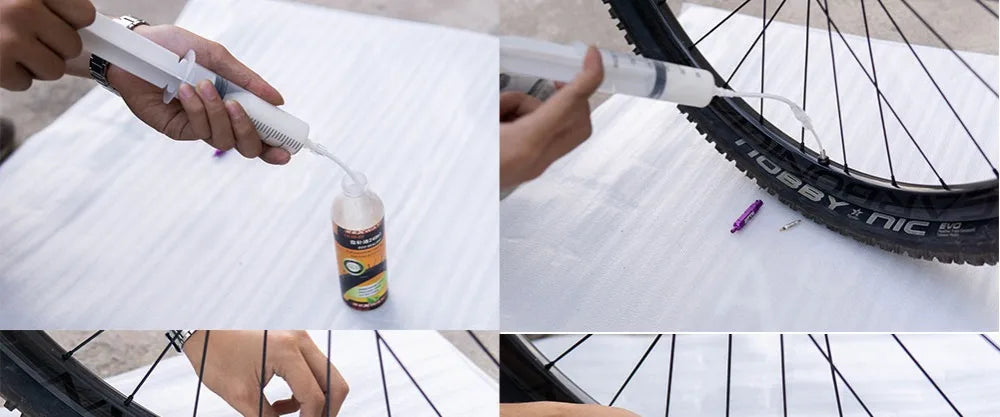 ZTTO MTB Mountain Road Bike Tubeless Sealant Injector For Bicycle Tubeless Tire UST Tyre No Inner Tubes Use With Valve Core Tool