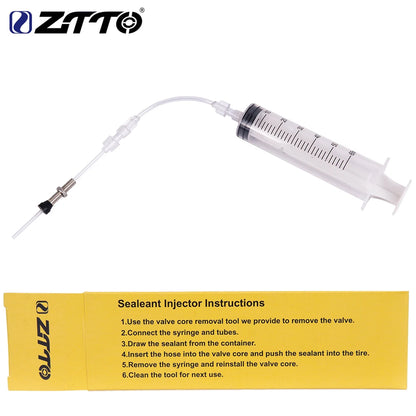 ZTTO MTB Mountain Road Bike Tubeless Sealant Injector For Bicycle Tubeless Tire UST Tyre No Inner Tubes Use With Valve Core Tool
