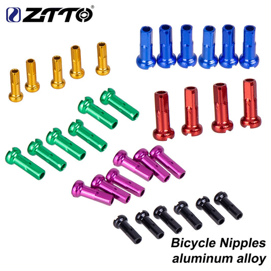 ZTTO 72pcs Nipples 14G 2.0 14mm 2.0mm Ultralight High strength alloy Colorful