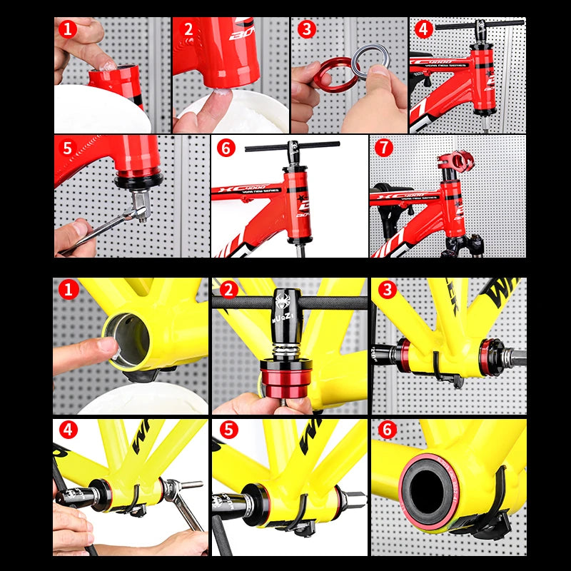 MUQZI MTB Bike Bottom Bracket Bearing Assemble Disassemble and Headset Press-in Tool Road Bicycle Tool Kit