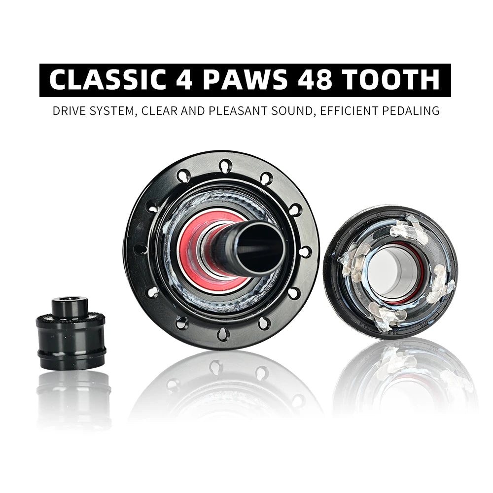 ARC Road Bike Hubs Rim Brake 4 Pawls 48 Clicks Front 100 Rear 130MM  20 24 Holes Ultralight 280g 8-11S
