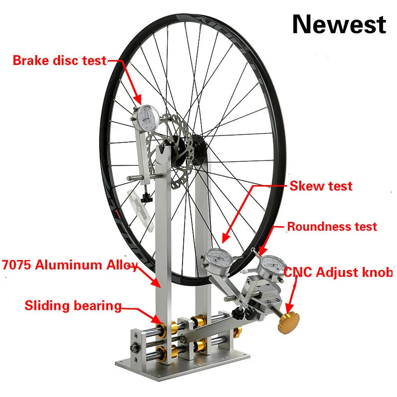 RRSKIT Professional Bicycle Wheel Truing Stand With  Dial Indicator Set