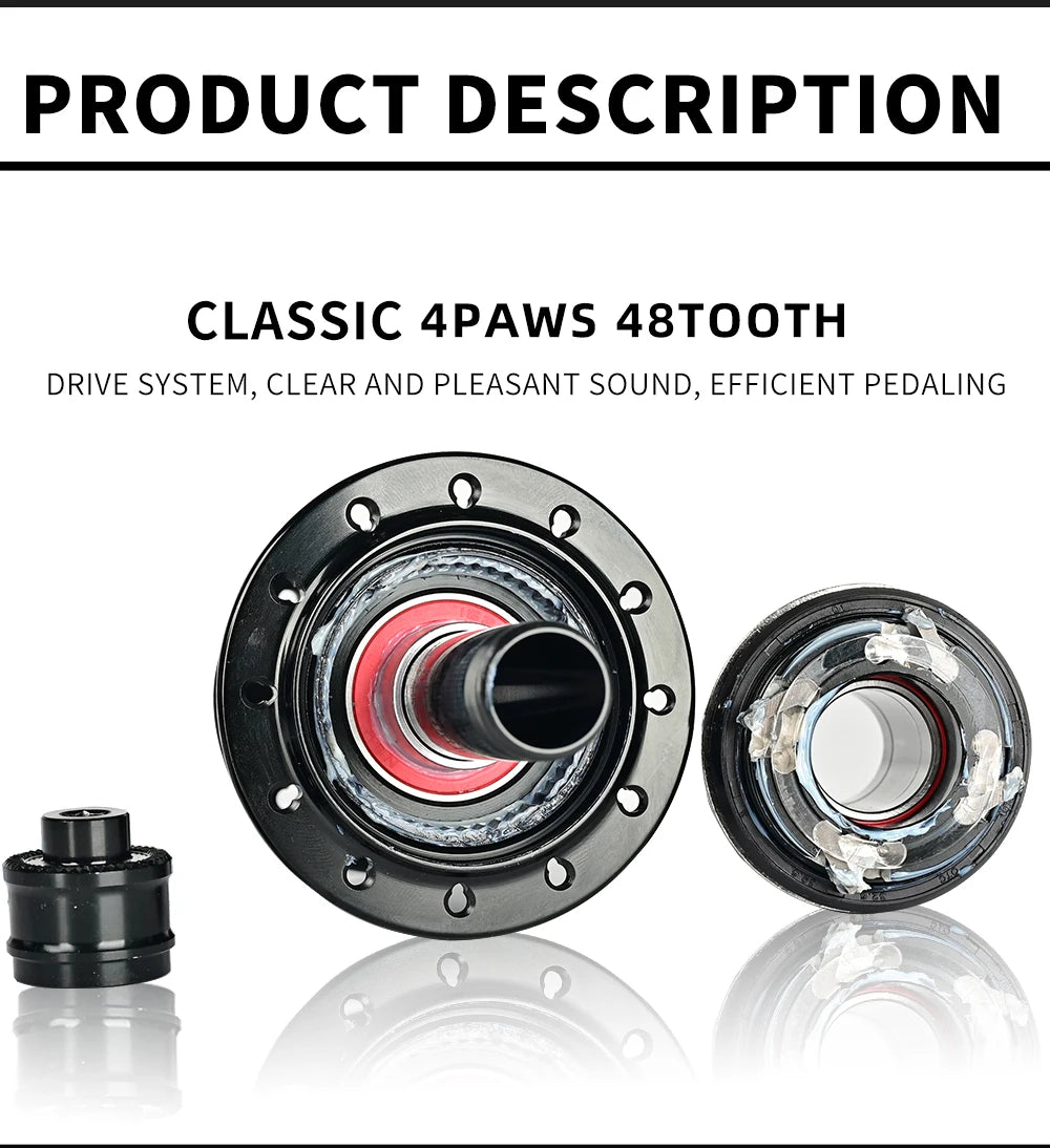 ARC Road Bike Hubs Rim Brake 4 Pawls 48 Clicks Front 100 Rear 130MM  20 24 Holes Ultralight 280g 8-11S