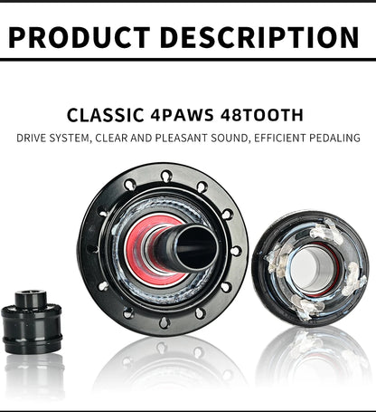 ARC Road Bike Hubs Rim Brake 4 Pawls 48 Clicks Front 100 Rear 130MM  20 24 Holes Ultralight 280g 8-11S