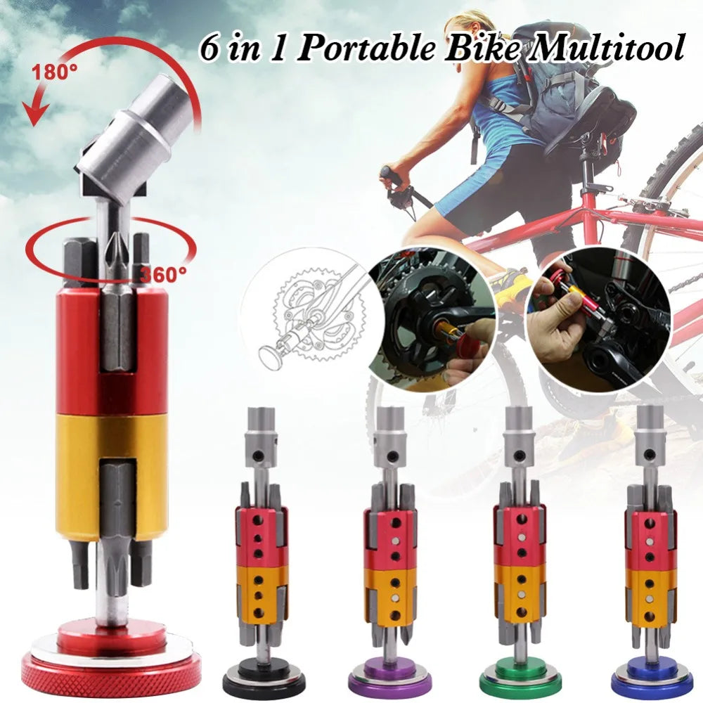 Steer Tube Tool Kit Hex Spoke Screwdrivers Tyre Lever Allen Wrench MTB Mountain Bike Multitool