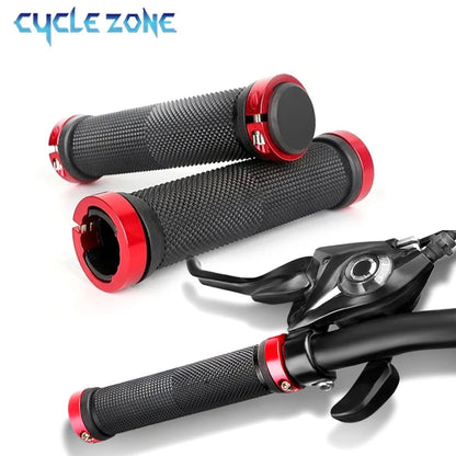 Rubber Handlebar Grips MTB Alloy Bilateral Lock