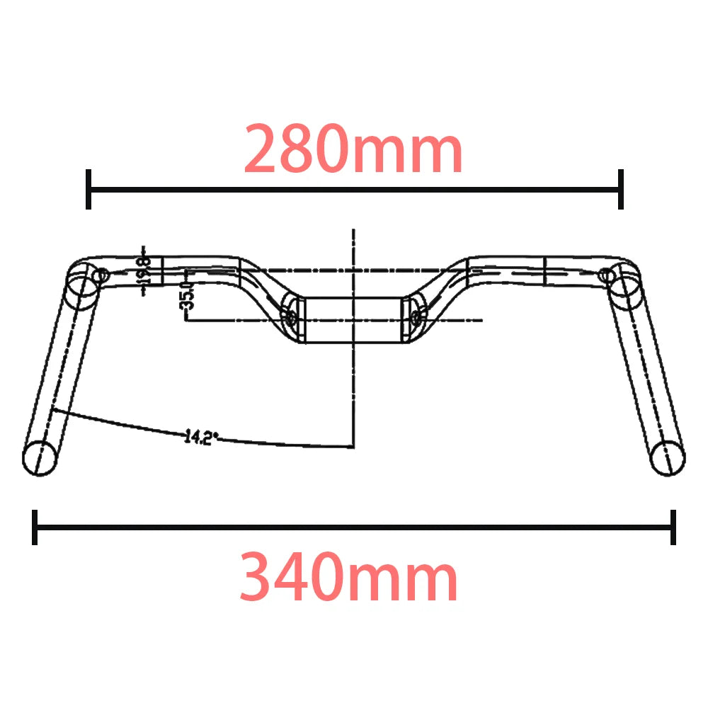 New Gravel 14degrees Carbon Fiber Bicycle Handle T1000 Ultra Light 28 30 32 34 36 38 40 42 44cm