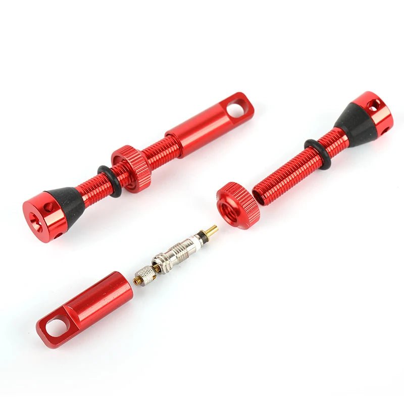 2pcs Bike Tubeless Valve Stem 40mm 44mm 60mm with Integrated Presta Valve Core Removal Tool Cap For MTB Road Bicycle Tire Rim