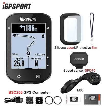 IGPSPORT BSC200 GPS Bicycle Computer Cycling Wireless Speedometer Route Navigation ANT+ Bluetooth 5.0 Accessories