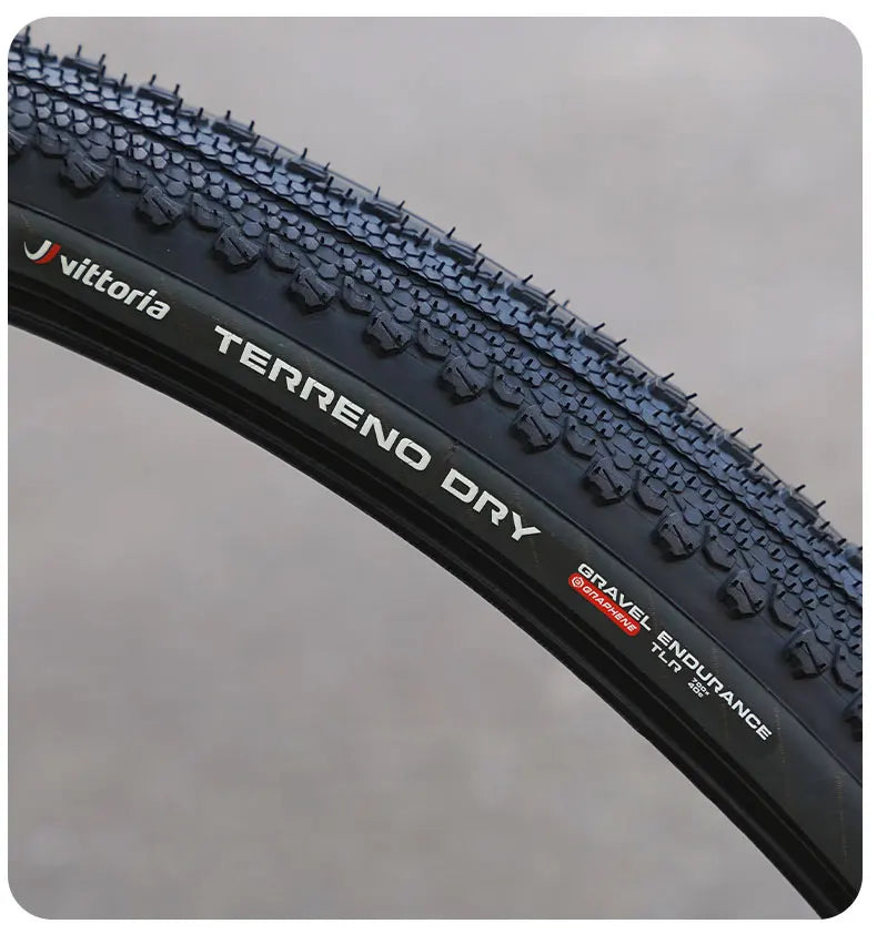 Vittoria Bicycle Road Tubeless Tire 700x33C/37C/40C TERRENO DRY Gravel Endurance 120TPI for Long Distance Cycling