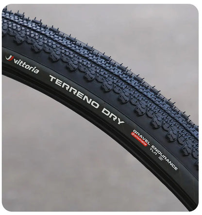 Vittoria Bicycle Road Tubeless Tire 700x33C/37C/40C TERRENO DRY Gravel Endurance 120TPI for Long Distance Cycling