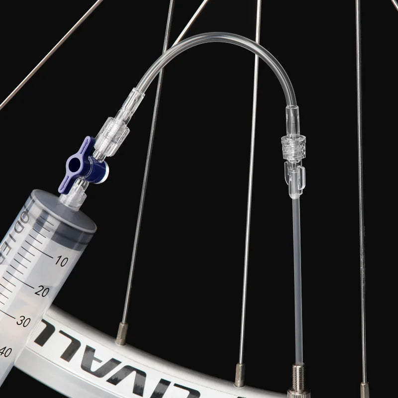 RIDERACE Bicycle Tubeless Tire Liquid Injection Tool 60ml Bike Tire Tubeless Sealant Injector Oil Mineral Change Repair Tools