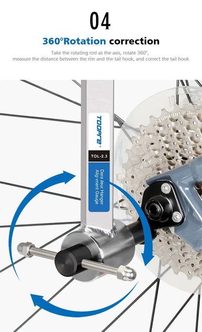 TOOPRE Bicycle Derailleur Hanger Alignment Gauge Professional Tool Measure Straighten Dropout Repair DAG-2.2 MTB Road Bike Tools