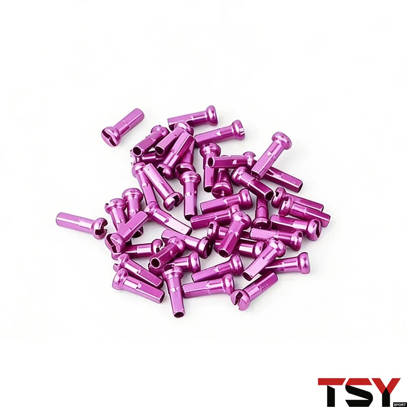 100Pcs 14G Colorful Spoke Nipples 14mm Alloy
