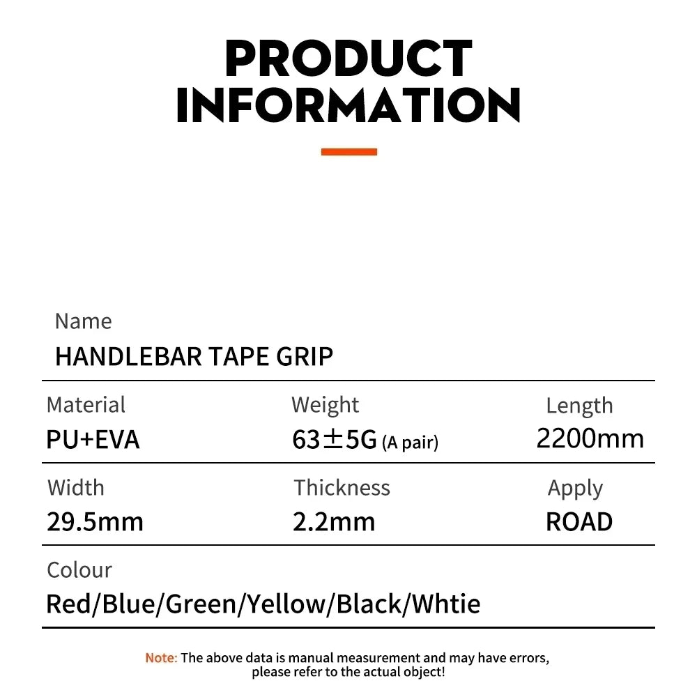 1pair Perforated Breathable Handlebar Tape Non-slip EVA/PU Soft Anti-Vibration