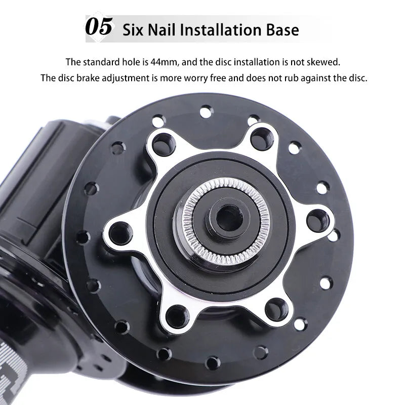 HASSNS  Hub 6-Pawl 72T QR 32H/36H 4-Sealed Bearings Disc Brake Freehub for 7-12 Speed Dirt Jump