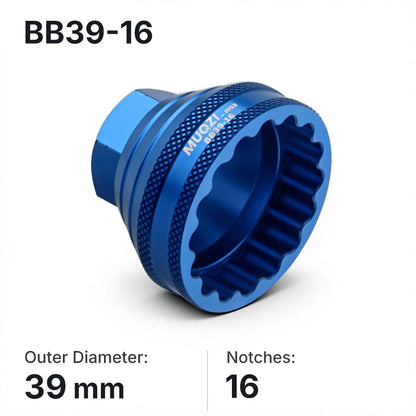 MUQZI Bottom Bracket Install Removal Tool 12/16-Notch Fits 39mm/40.5mm/44mm/45.6-46.6mm Outer Diameter BB Cups
