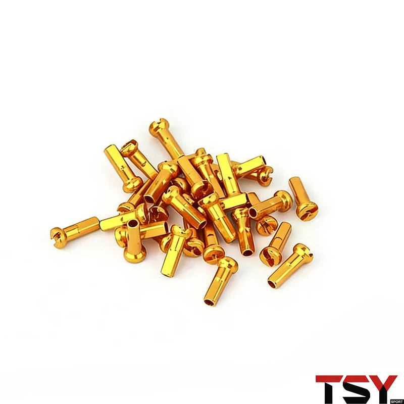 100Pcs 14G Colorful Spoke Nipples 14mm Alloy