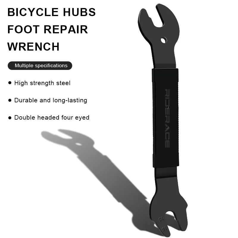 Bike Pedal Wrench 15/16/17mm High Carbon Steel Durable Bicycle Head Open End Axle Hub Cone Wrench MTB Hubs Install Remover Tool