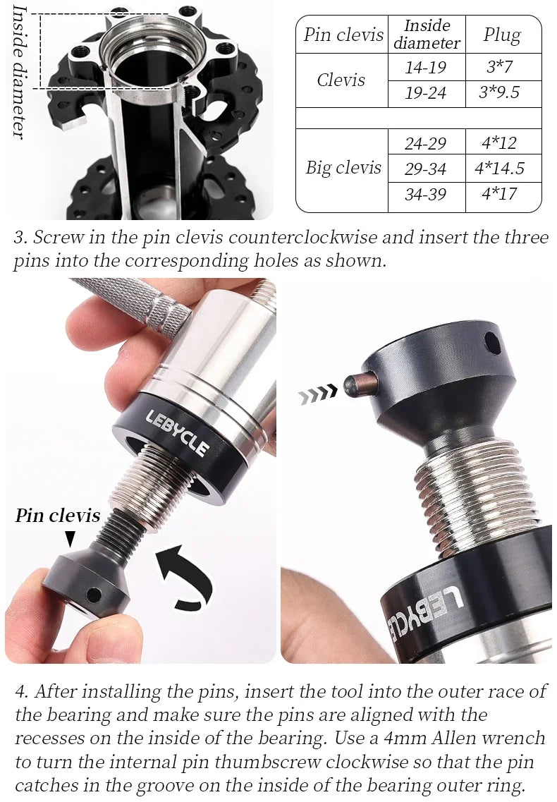 Bicycle Hub Bearing Tools