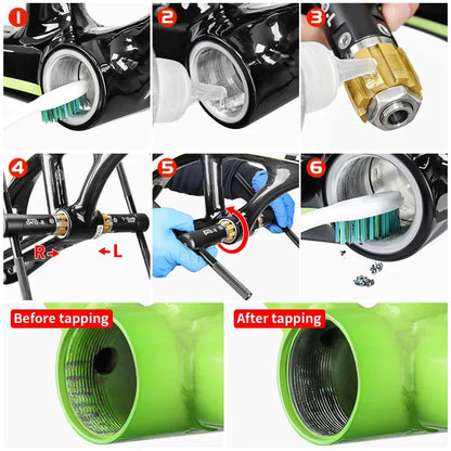 Bottom Bracket Thread Tapping Tool MTB Road Bike BC 1.37 Bottom Bracket English Thread Repair Tap Bicycle Screw Tap