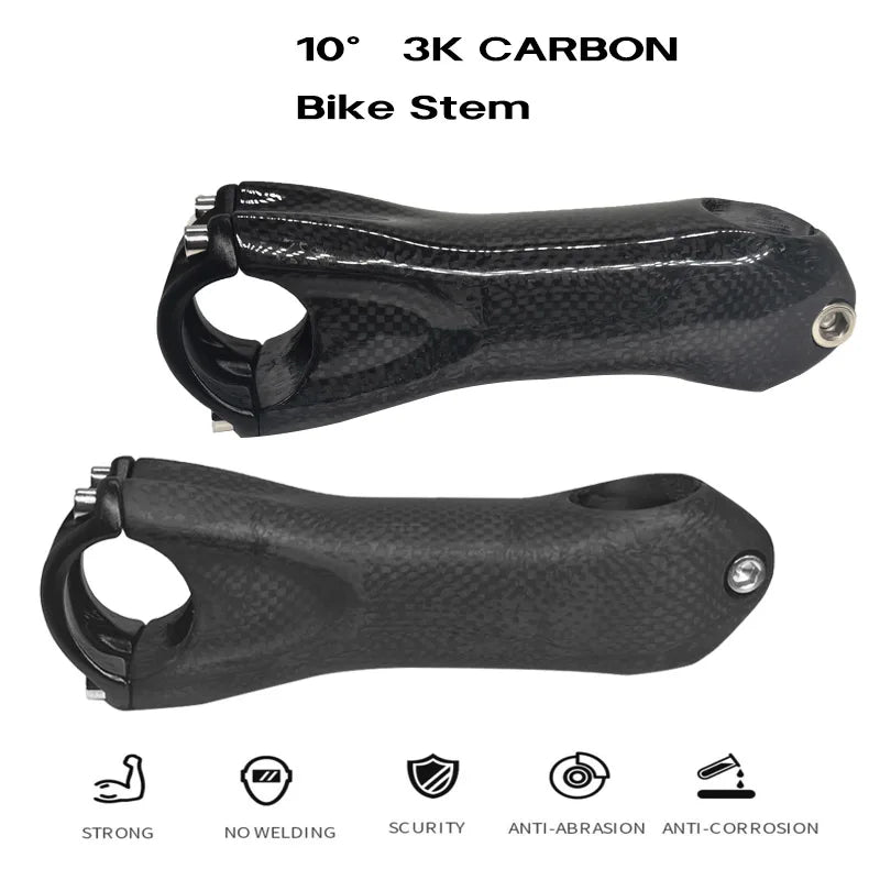 Ultra Light Carbon Stem ±10 Degrees  80-130mm Bicycle bar 31.8mm fork  28.6mm
